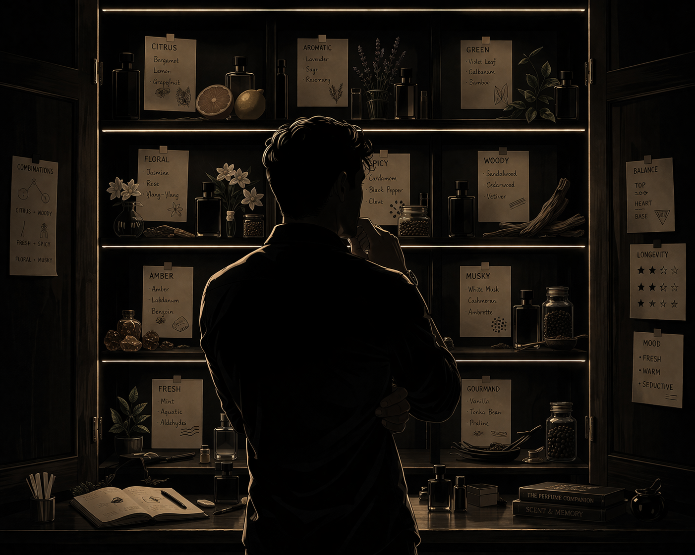 Fragrance notes
explained – top, heart and base notes in perfume composition